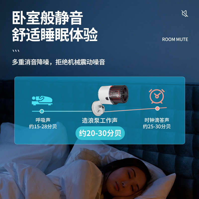 鱼缸造浪泵底吹超静音溪流缸冲浪泵迷你小型海缸底部吹粪器增氧机