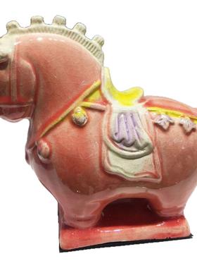 洛阳唐三彩小胖马五花马唐马摆件