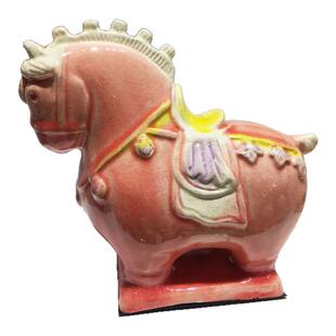 洛阳唐三彩小胖马五花马唐马博物馆文创马摆件陶瓷国潮创意手办