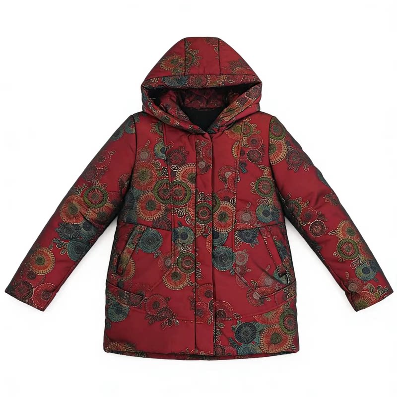 啄木鸟中老年连帽可拆内胆羽绒服