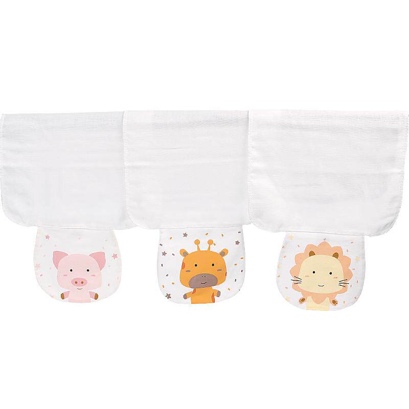 开丽宝宝吸汗巾儿童纯棉幼儿园隔汗巾垫背巾6条