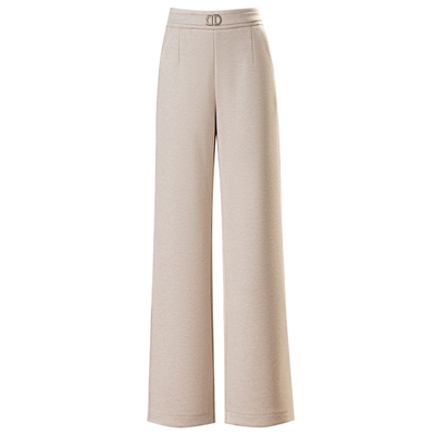 超显瘦！中年妈妈羊毛呢阔腿裤