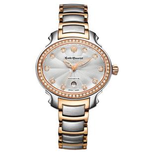 瑞士进口腕表艾米龙官方正品皇室明珠系列玫瑰金钢带自动机械女表