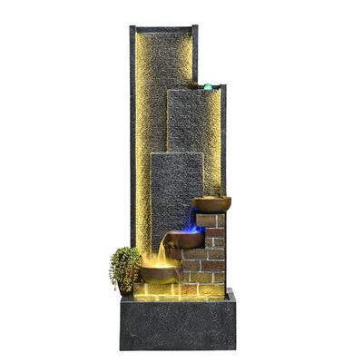 办公室前台水幕墙流水摆件