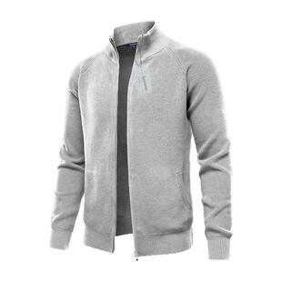 立领重磅毛衣男款冬季新款秋冬外套休闲加厚保暖拉链开衫针织衫