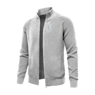 立领重磅毛衣男款冬季新款秋冬外套休闲加厚保暖拉链开衫针织衫