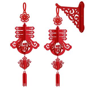 2026新年福字挂件新款马年客厅挂饰过年立体灯笼春节装饰发光气氛