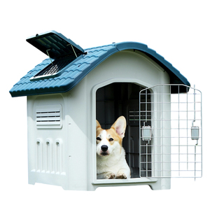 狗窝室外四季通用房子中大型犬塑料狗笼别墅夏季户外防雨防晒狗屋