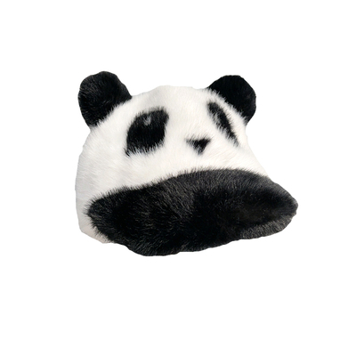 可爱水貂毛小熊猫仿皮草围巾围脖