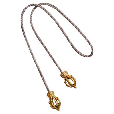 藏式纯银镀金普巴金刚杵弟子珠收尾吊坠手串文玩DIY配饰佛珠配件