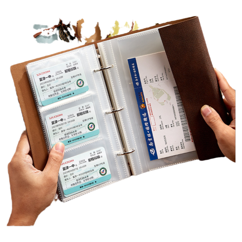 電影票火車票收集冊機票收納夾旅游紀(jì)念票根收藏冊手賬diy照片相冊影集演唱會門票收納保護套旅行票據(jù)收納冊