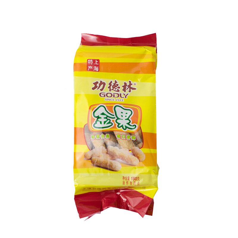 上海特产功德林金果180g袋装油枣饼干休闲零食传统糕点食品