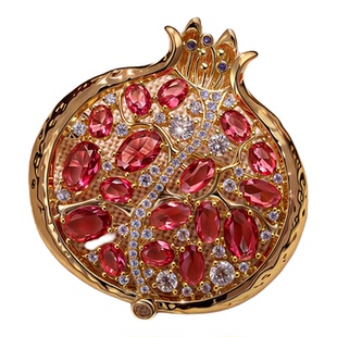 闪钻石榴独特气质胸针女款高端精致时尚高级感轻奢西装胸花配大衣