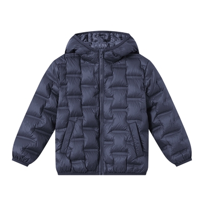多多家男童轻薄羽绒服防泼水2025冬装新款秋冬儿童中大童连帽外套
