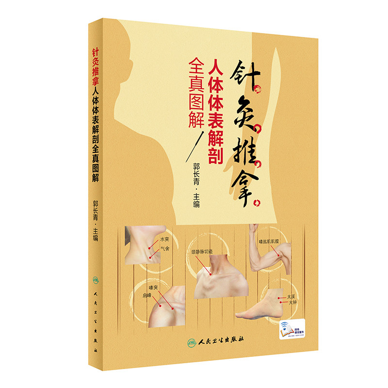针灸推拿人体体表解剖全真图解 郭长青 头颈部 躯干 上肢下肢解剖中医临床针推解剖骨骼肌性标志势体表定位 9787117292788