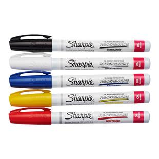美国三福油漆笔sharpie Oil-Based环保低气味油漆记号笔涂色笔DIY陶瓷彩绘1.0mm355系列黑色白色0.7mm马克笔
