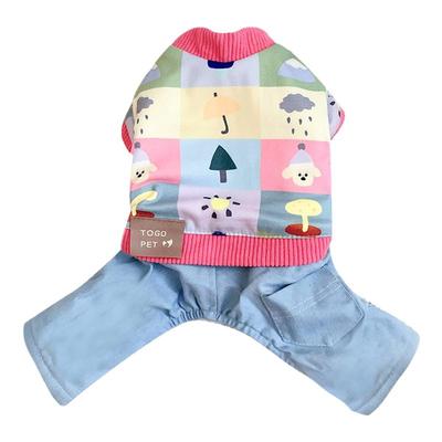 冬天雪纳瑞数码印拼比熊牛仔衣