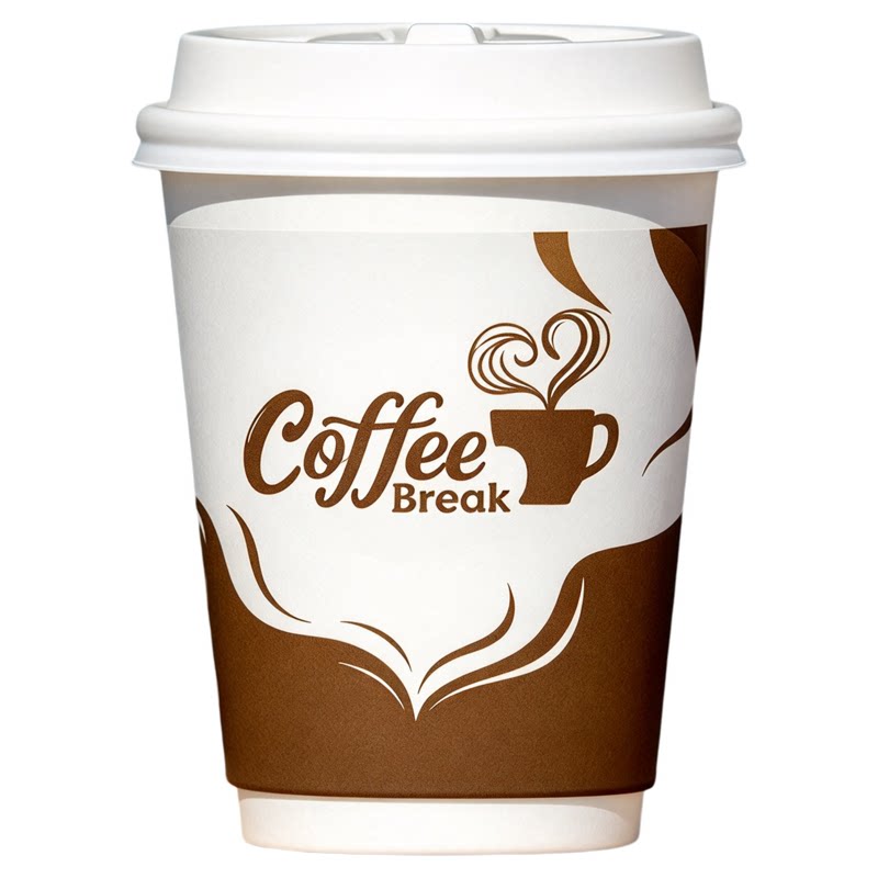 防烫加厚一次性咖啡杯定制印logo双层纸杯家用商用奶茶杯隔热外带
