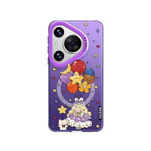 ZHIZHE×气球女孩适用华为Pura80手机壳磁吸p70/p60pro新款小众p50高级感p40带支架全包可爱保护套Ultra