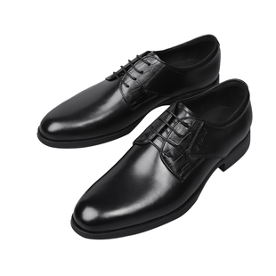金利来男士皮鞋新款时尚耐磨商务正装黑色拼皮纹婚鞋休闲男鞋