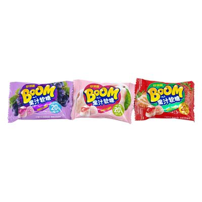 好邻居BOOM夹心果汁软糖蜜桃葡萄草莓味散装休闲零食幼儿园喜糖果