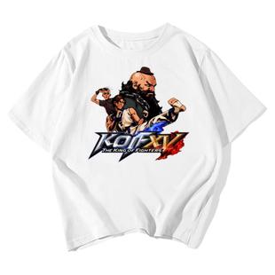 拳皇15瞬影草薙京伊丝拉二次元ps5游戏短袖t恤衫男女纯棉半袖体恤