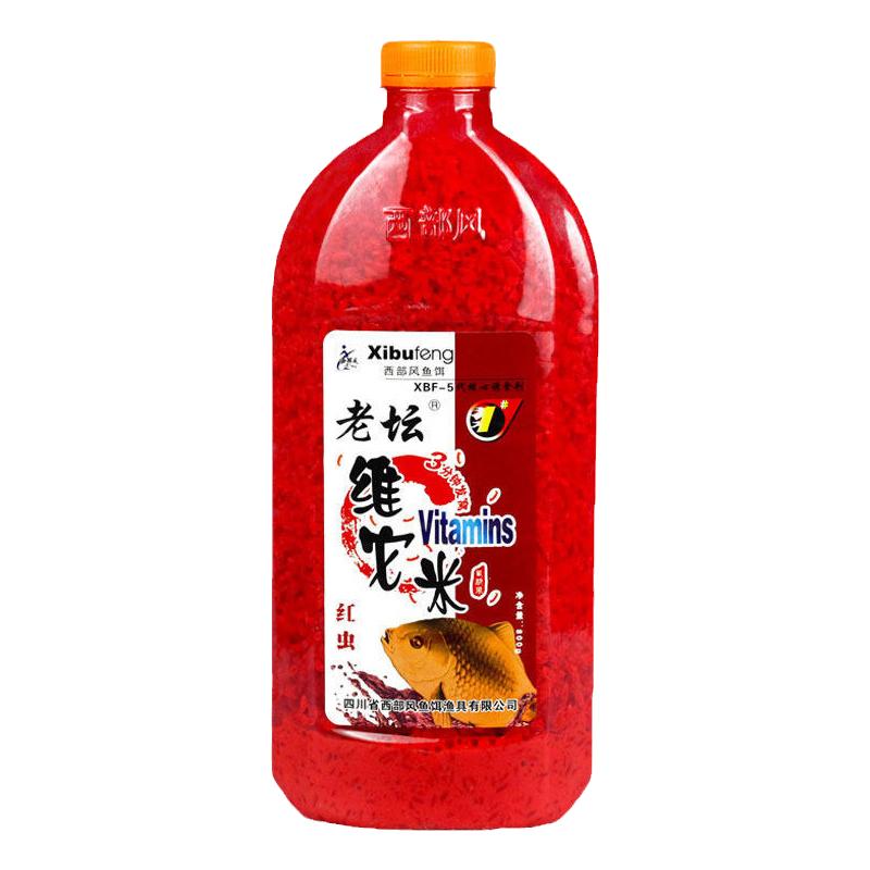 西部风老坛维它米果香野钓鲫鱼打窝酒米底窝料红虫麝香维他米碎米