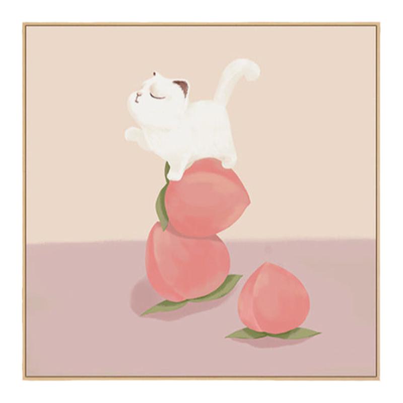 ins温馨治愈可爱猫咪装饰画卧室