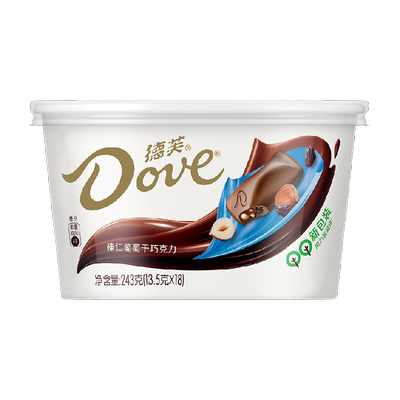 德芙榛仁葡萄干牛奶巧克力零食