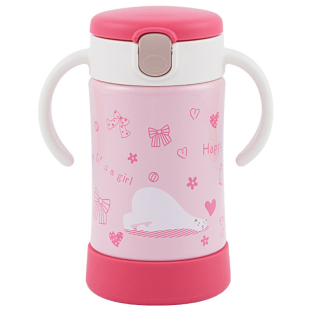 日本Richell利其尔儿童保温杯带吸管杯宝宝婴儿童不锈钢水杯防摔