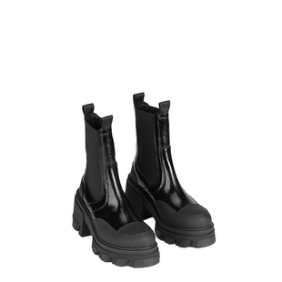 GANNI女鞋 经典款中筒靴高跟切尔西靴烟筒靴S2705099