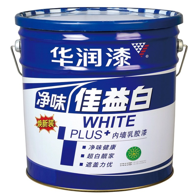 华润漆17l净味佳益白内墙乳胶漆