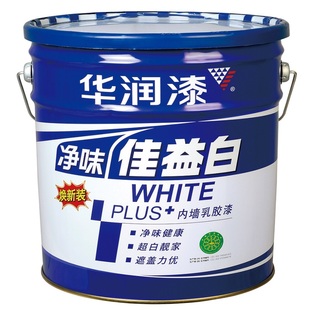 华润漆17L净味佳益白 白色环保内墙乳胶漆20公斤 墙面漆 水泥漆