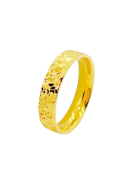 水贝黄金店同款金包银碎冰冰戒指