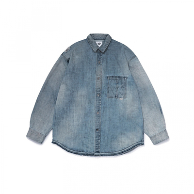 余文乐mdns水洗牛仔长袖衬衫