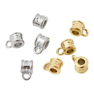 不掉色18K金不锈钢钛钢三通珠子串珠材料手链项链配饰散珠diy配件