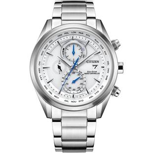 【情人节礼物】西铁城旗舰店光动能空中之鹰小蓝针电波男表AT8260