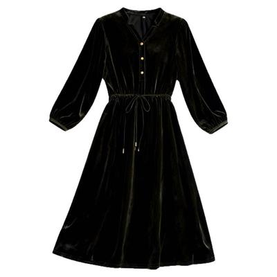 水墨佳人轻奢桑蚕丝连衣裙