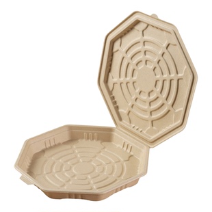 一次性披萨盒纸浆打包盒新款商用加厚款