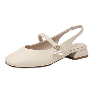 大东包头凉鞋女款夏季2026新款凉女鞋配裙子法式低跟单鞋玛丽珍鞋