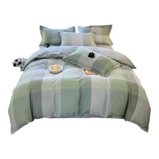 100%全棉印花四件套AB版小清新1.2/1.5/1.8/2m床上用品纯棉4件套