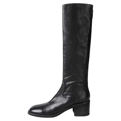 星期六复古长筒靴女2025春秋新款