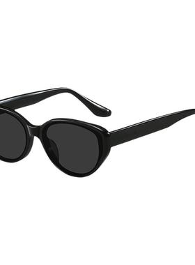 LESCA复古偏光猫眼小脸太阳镜