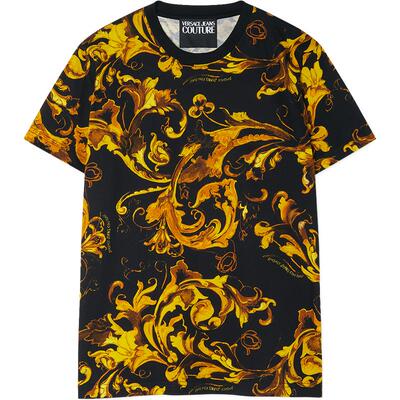 【季末优惠】VERSACE JEANS COUTURE Porcelain Barocco修身T恤