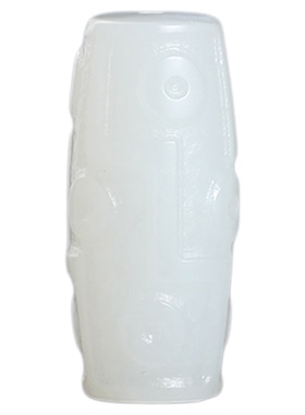 天然和田玉白玉仿天珠勒子