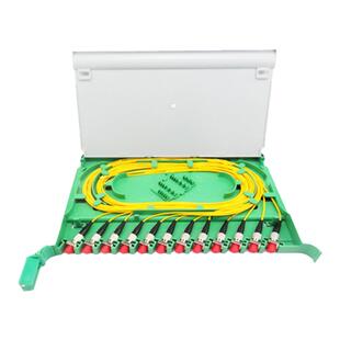 促销电信级单模FC大圆头12芯光纤熔纤盘ODF单元箱配线盘一体化托盘满配圆头尾纤法兰熔接单元盒配线架