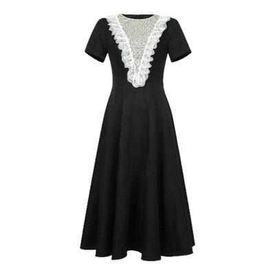 显瘦a字裙欧洲站黑色连衣裙夏季