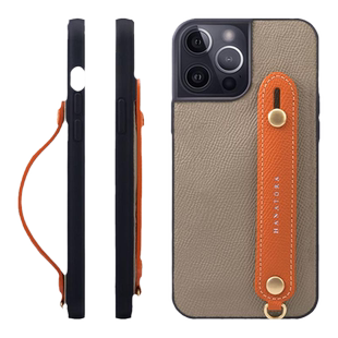 HANATORA花虎适用苹果17/16/15promax手机壳新款支架腕带可挂绳真皮14/13/12全包防摔E高级感高端男款女款Air