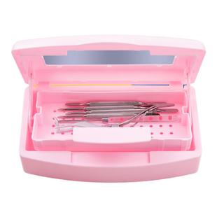 美甲工具消毒盒酒精浸泡杀菌清洁盒钢推镊子清洗过滤盒美甲店专用