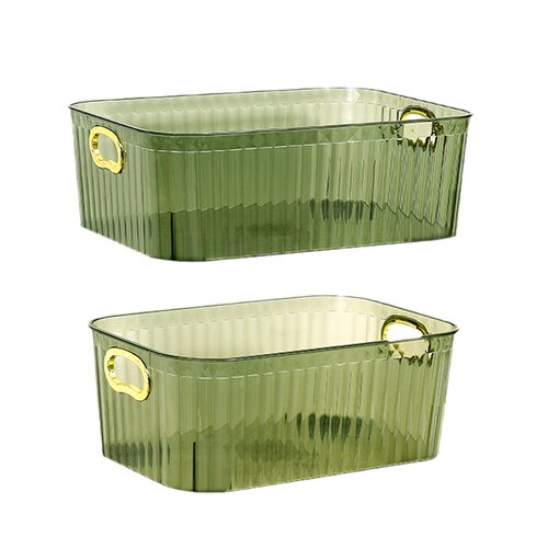 亚克力收纳盒桌面化妆品储物盒整理盒梳妆台护肤品杂物零食收纳筐